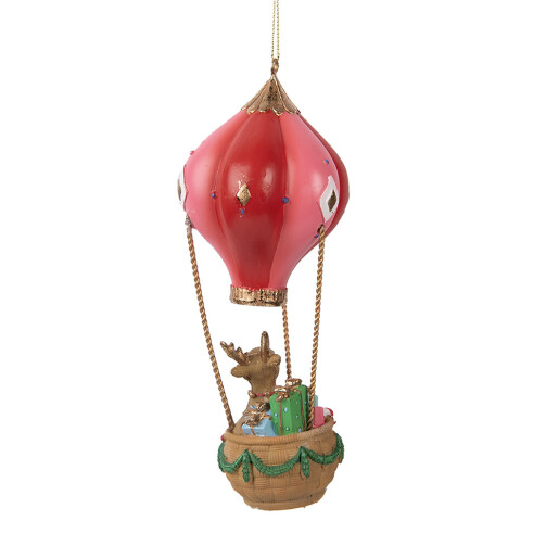 Decoratiune Craciun Balon Zburator polirasina multicolora Ø 7x17 cm
