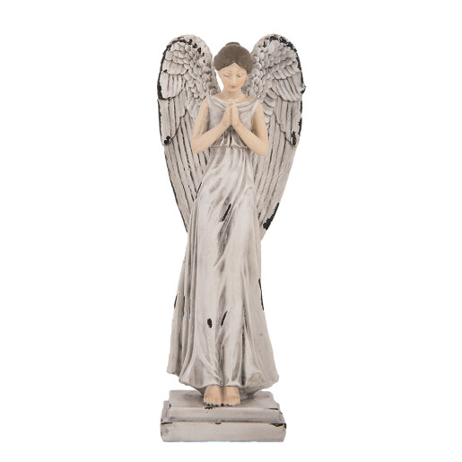 Figurina Inger polirasina gri alb 9x8x23 cm