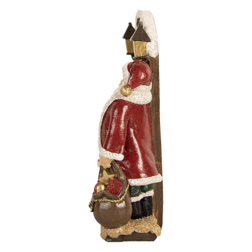 Figurina Mos Craciun polirasina multicolora 18x7x20 cm