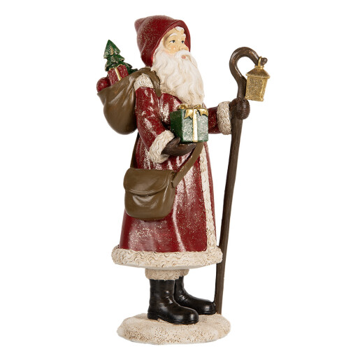 Figurina Mos Craciun polirasina multicolora 12x11x26 cm