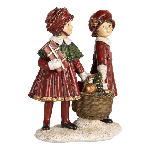 Figurina Craciun Copilasi polirasina multicolora 11x6x12 cm