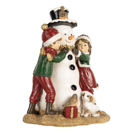 Figurina Craciun polirasina multicolora 13x10x16 cm