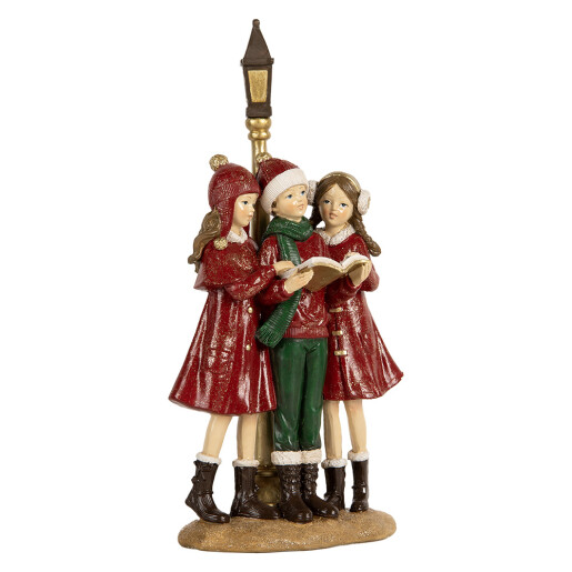 Figurina Craciun Copilasi polirasina multicolora 14x9x28 cm