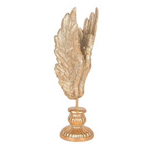 Decoratiune Aripi Inger polirasina aurie 10x10x33 cm