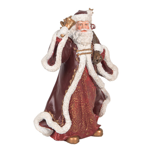 Figurina Mos Craciun polirasina multicolora 15x11x20 cm