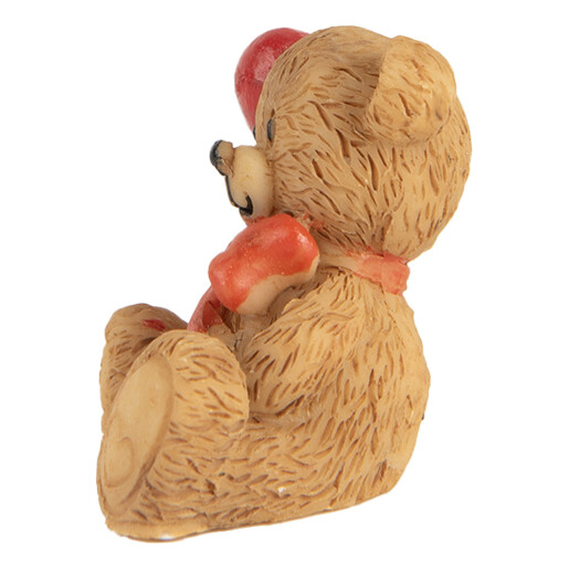 Figurina Ursulet polirasina maro rosie 3x2x4 cm