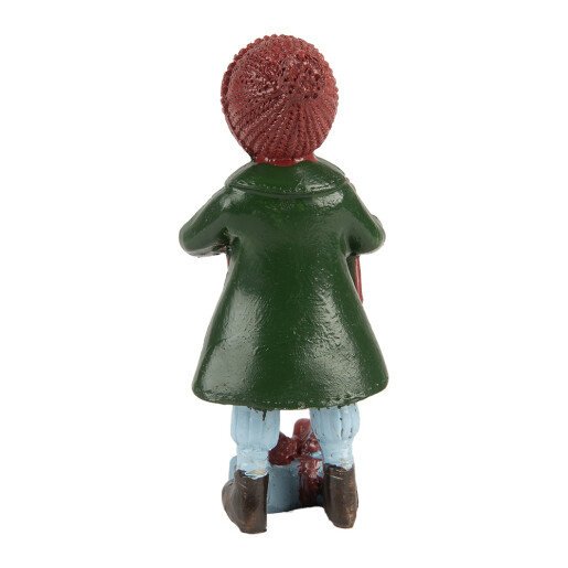Figurina Craciun Fetita polirasina multicolora 5x5x12 cm