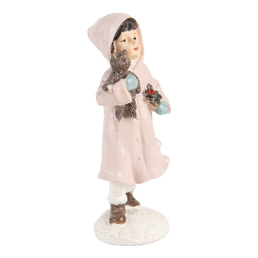 Figurina Craciun Fetita polirasina multicolora 6x4x12 cm