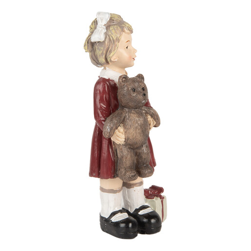 Figurina Craciun Fetita polirasina multicolora 6x4x13 cm
