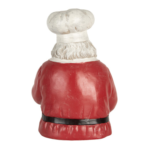 Figurina Mos Craciun Bucatar polirasina multicolora 25x25x35 cm