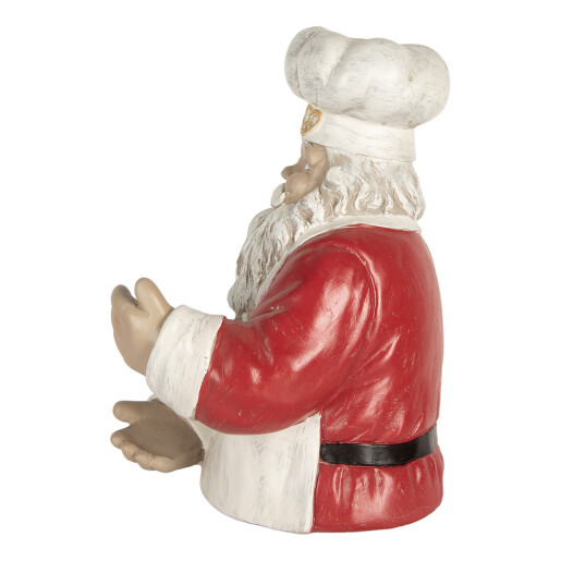 Figurina Mos Craciun Bucatar polirasina multicolora 25x25x35 cm