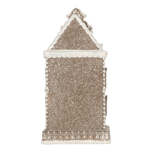 Casuta Turta Dulce polirasina alba maro, led 17x15x35 cm Casuta Turta Dulce polirasina alba maro, led 17x15x35 cm