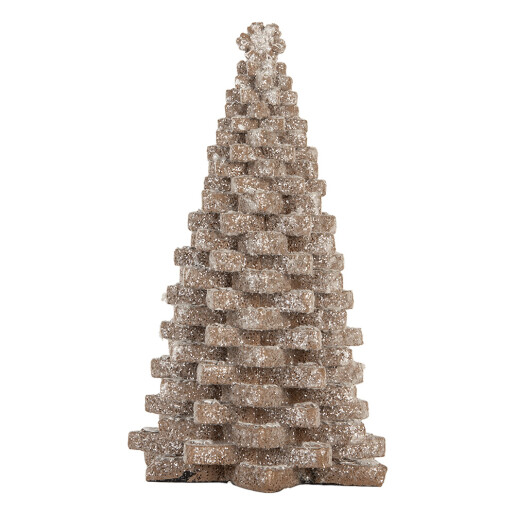Brad Craciun polirasina maro alba 15x15x25 cm Brad Craciun polirasina maro alba 15x15x25 cm