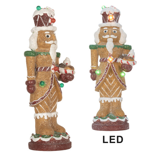 Figurina Spargatorul de Nuci polirasina multicolora cu led 13x10x31 cm Figurina Spargatorul de Nuci polirasina multicolora cu led 13x10x31 cm