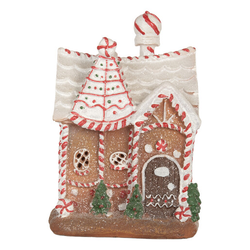 Casuta Turta Dulce polirasina multicolora, led 16x12x23 cm Casuta Turta Dulce polirasina multicolora, led 16x12x23 cm