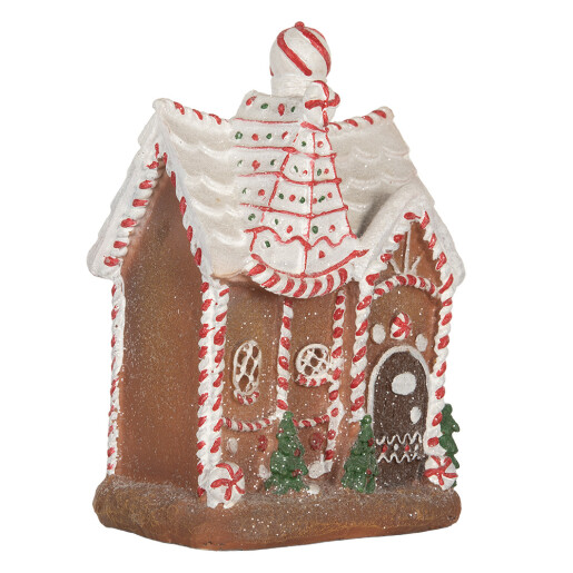 Casuta Turta Dulce polirasina multicolora, led 16x12x23 cm Casuta Turta Dulce polirasina multicolora, led 16x12x23 cm