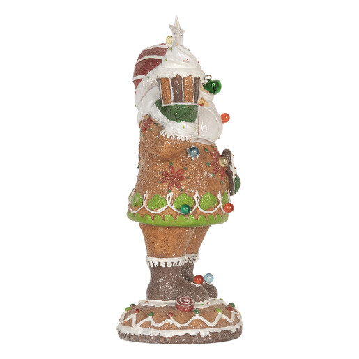 Figurina Mos Craciun polirasina multicolora cu led 15x13x32 cm Figurina Mos Craciun polirasina multicolora cu led 15x13x32 cm