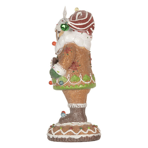 Figurina Mos Craciun polirasina multicolora cu led 15x13x32 cm Figurina Mos Craciun polirasina multicolora cu led 15x13x32 cm