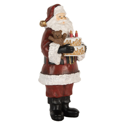 Figurina Mos Craciun polirasina multicolora 10x10x21 cm Figurina Mos Craciun polirasina multicolora 10x10x21 cm