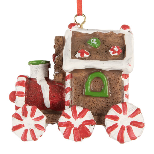 Ornament brad Craciun Trenulet polirasina multicolora 9x5x9 cm Ornament brad Craciun Trenulet polirasina multicolora 9x5x9 cm