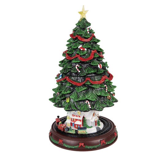 Decoratiune muzicala Craciun polirasina multicolora cu led Ø 24x46 cm