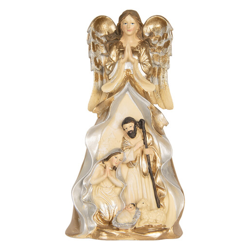 Figurina Nasterea Domnului polirasina multicolora 16x13x31 cm Figurina Nasterea Domnului polirasina multicolora 16x13x31 cm