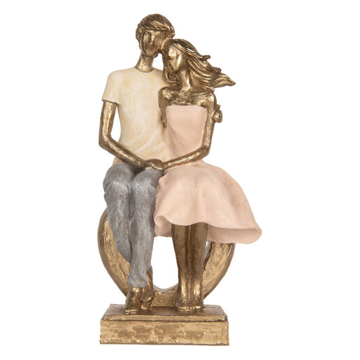 Figurina Cuplu polirasina multicolora 14x12x28 cm