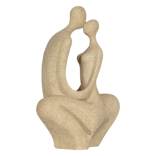 Figurina Cuplu polirasina bej 16x8x25 cm