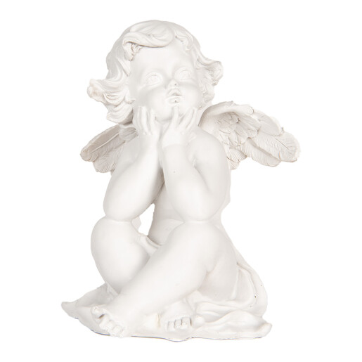 Set 4 Ingeri polirasina alba (4) 16x14x19 cm