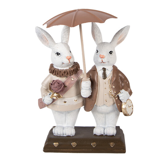 Figurina Iepurasi Paste polirasina multicolora 13x6x16 cm