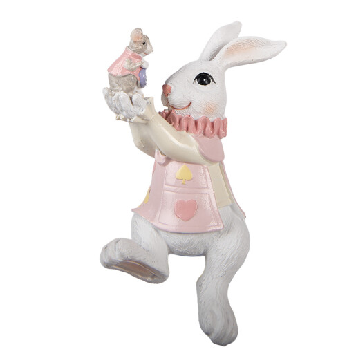 Figurina Iepuras Paste polirasina multicolora 9x9x14 cm