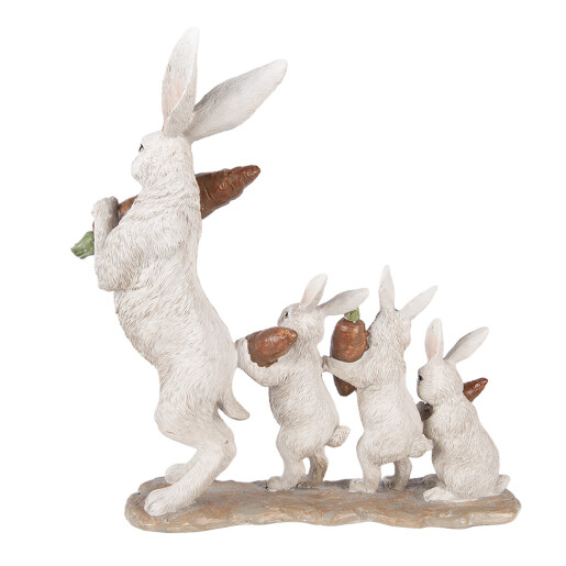 Figurina Iepurasi Paste polirasina multicolora 34x13x33 cm