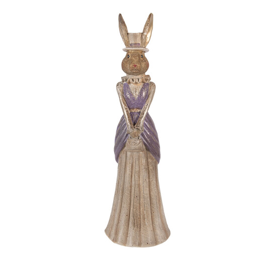 Figurina Iepuras polirasina multicolora 15x13x48 cm