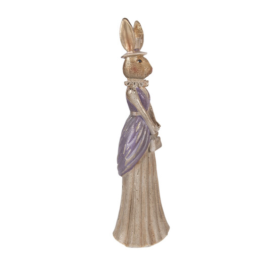Figurina Iepuras polirasina multicolora 15x13x48 cm