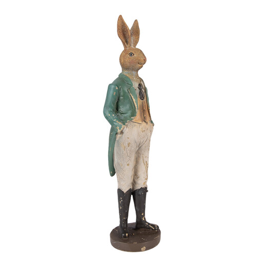 Figurina Iepuras polirasina multicolora 9x9x36 cm