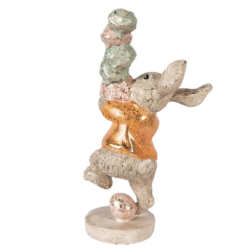 Figurina Iepuras Paste polirasina multicolora 16x10x28 cm