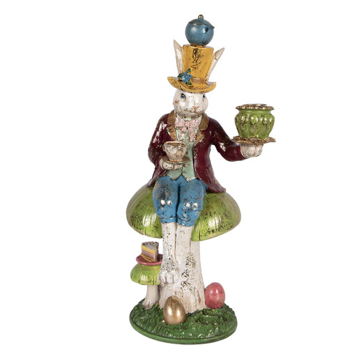 Figurina Iepuras Paste polirasina multicolora 20x16x41 cm