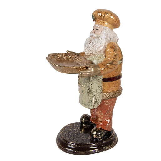 Figurina Mos Craciun polirasina multicolora 15x18x31 cm