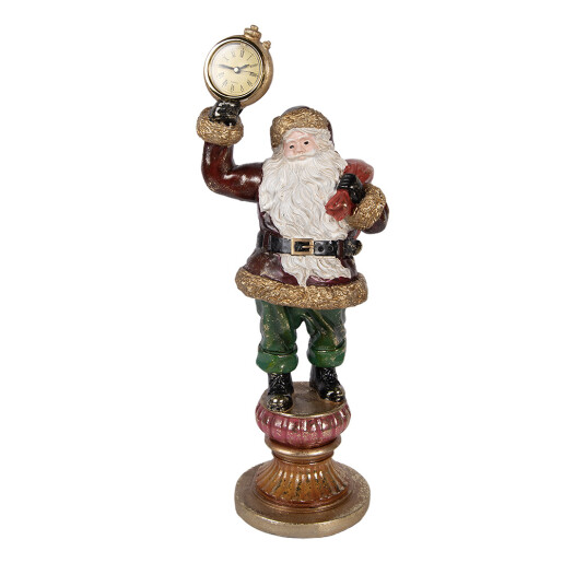 Figurina Mos Craciun polirasina multicolora 15x13x39 cm