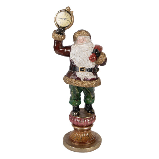 Figurina Mos Craciun polirasina multicolora 15x13x39 cm