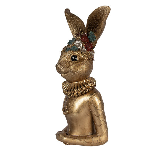 Figurina Iepuras Paste polirasina aurie 27x17x49 cm
