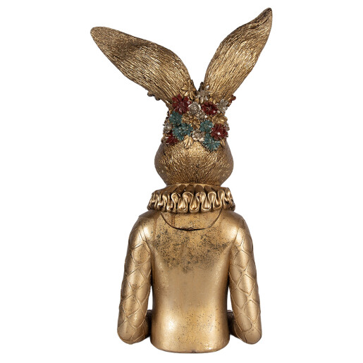 Figurina Iepuras Paste polirasina aurie 27x17x49 cm