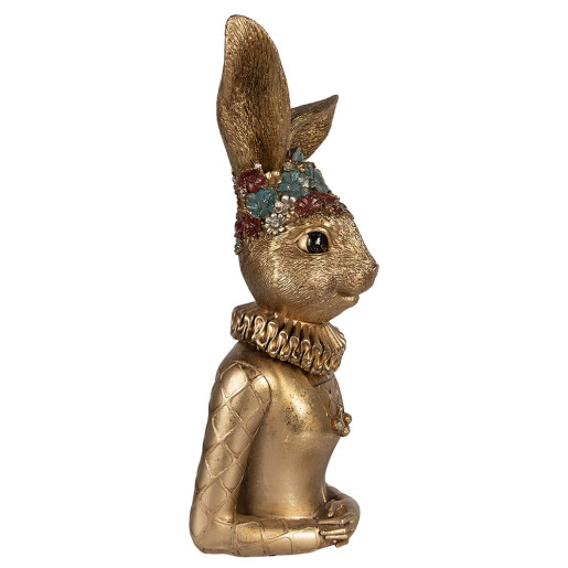 Figurina Iepuras Paste polirasina aurie 27x17x49 cm