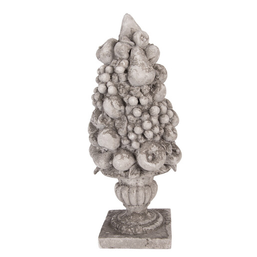 Decoratiune Fructe polirasina gri 19x18x44 cm