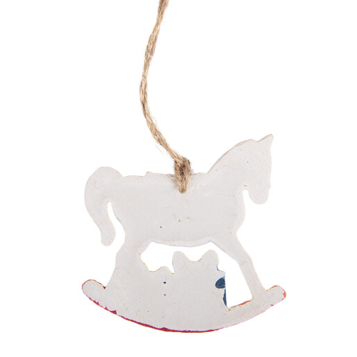 Ornament brad Craciun Calut polirasina multicolora 7x1x7 cm