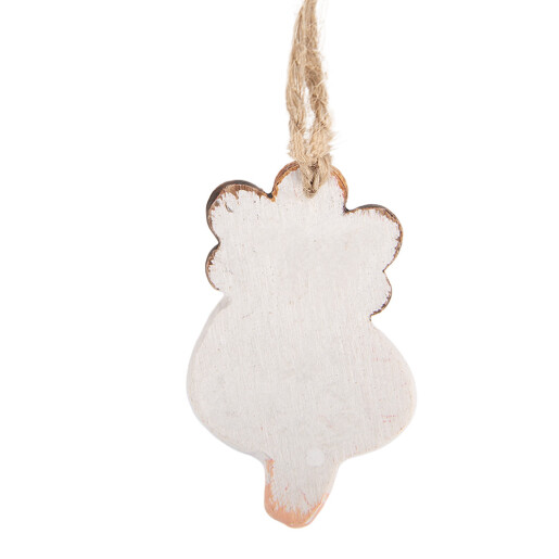 Ornament brad Craciun Ingeras polirasina multicolora 7x1x7 cm