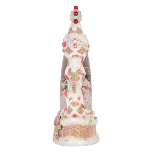 Decoratiune Craciun muzicala polirasina cu led Tort II 14x8x24 cm