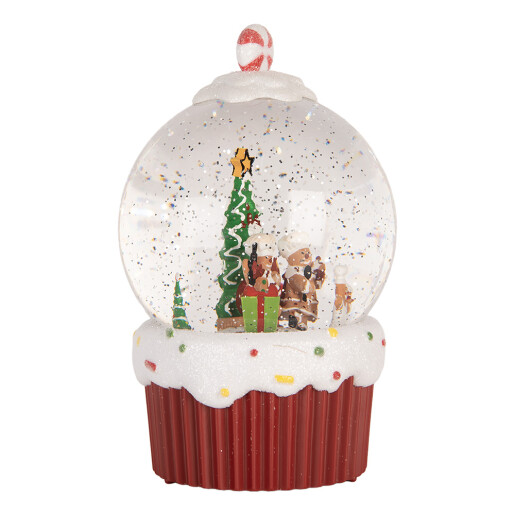 Decoratiune Craciun muzicala polirasina cu led II Ø 12x20 cm