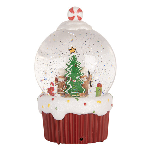 Decoratiune Craciun muzicala polirasina cu led II Ø 12x20 cm