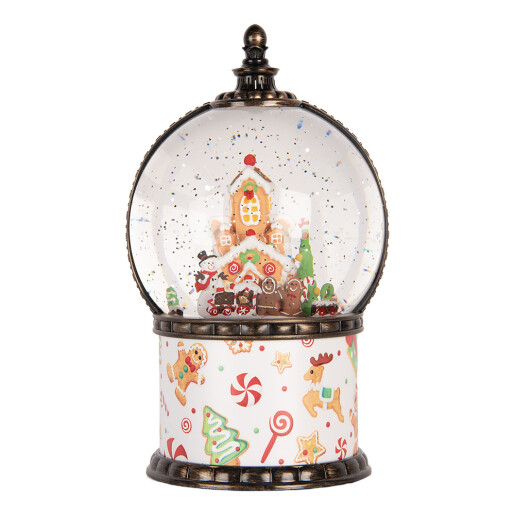 Decoratiune Craciun muzicala polirasina cu led Ø 12x21 cm